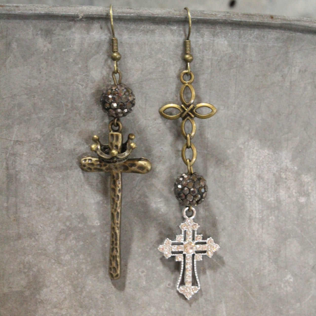 Cross My Heart Dangle Earrings