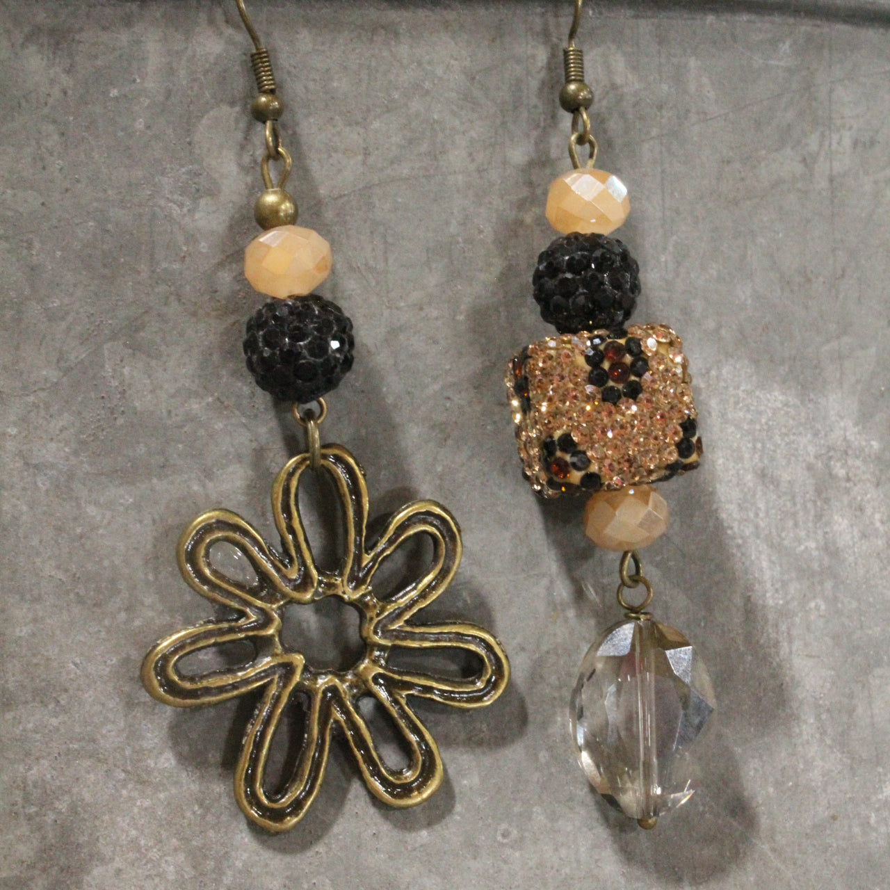 I See Leopard Flower Dangle Earrings