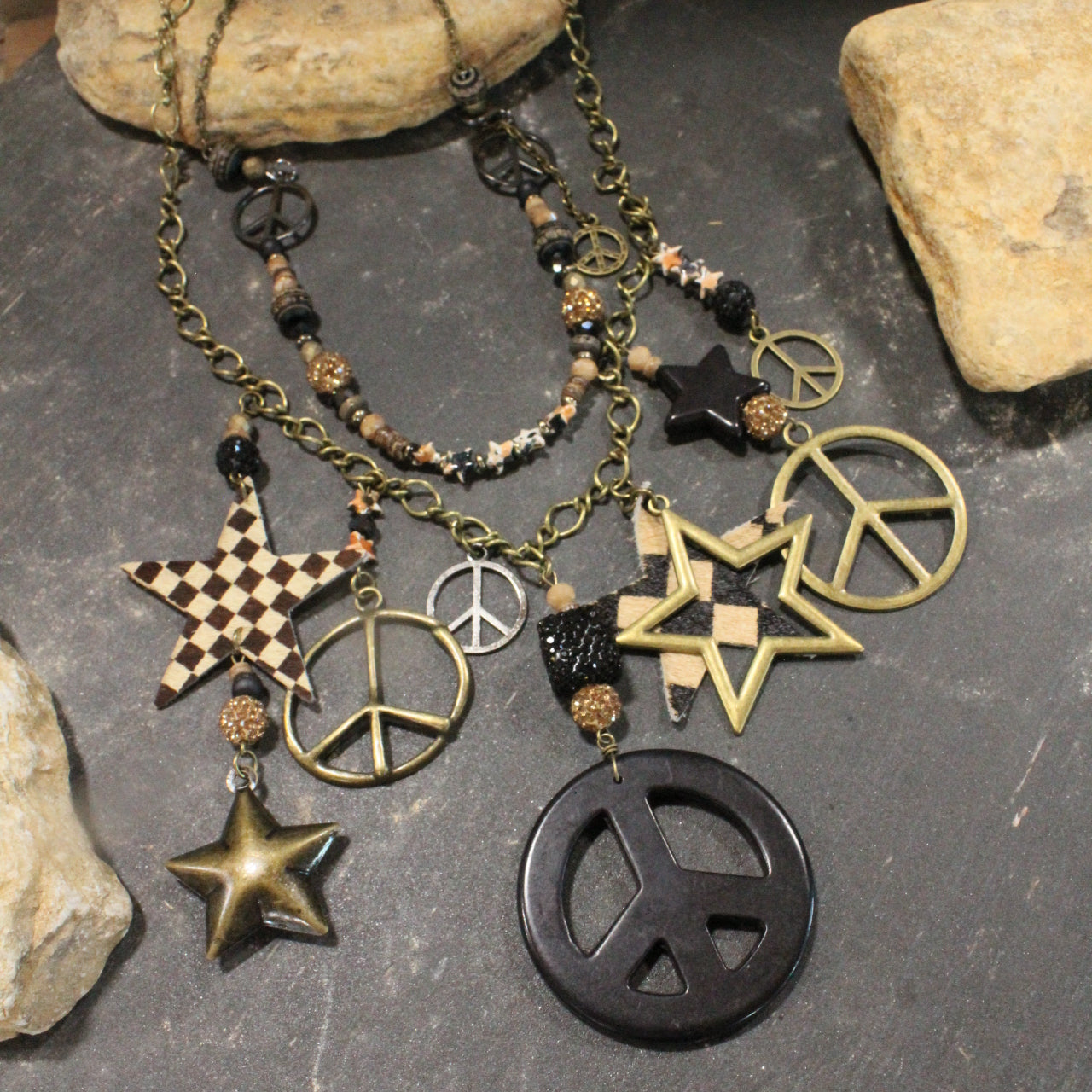 Passionate Peace Beaded Necklace