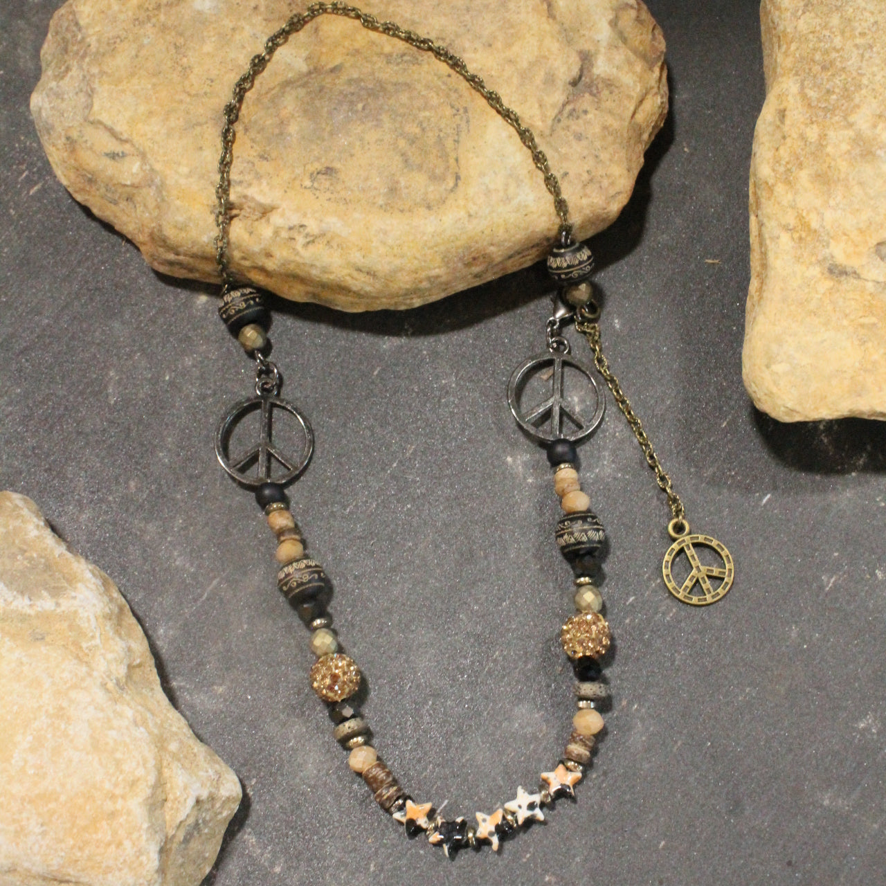 Passionate Peace Beaded Necklace
