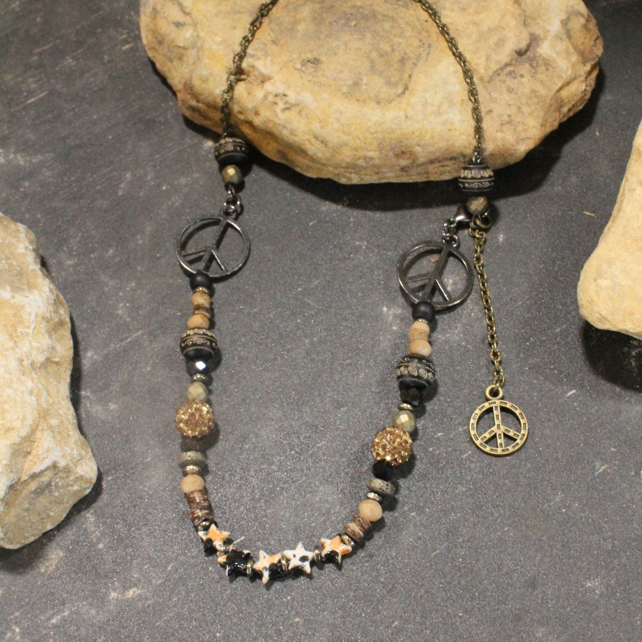 Passionate Peace Beaded Necklace