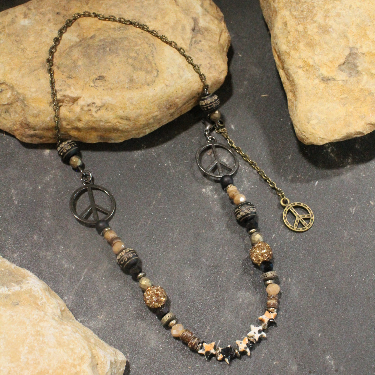 Passionate Peace Beaded Necklace
