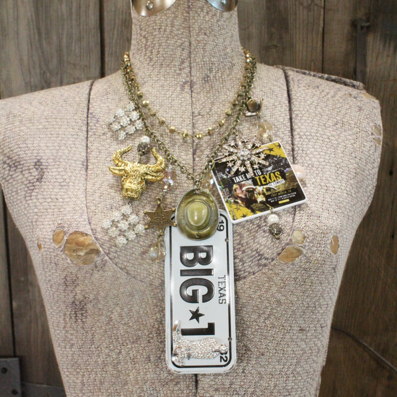 Travel Time Texas Style "BIG 1" Necklace