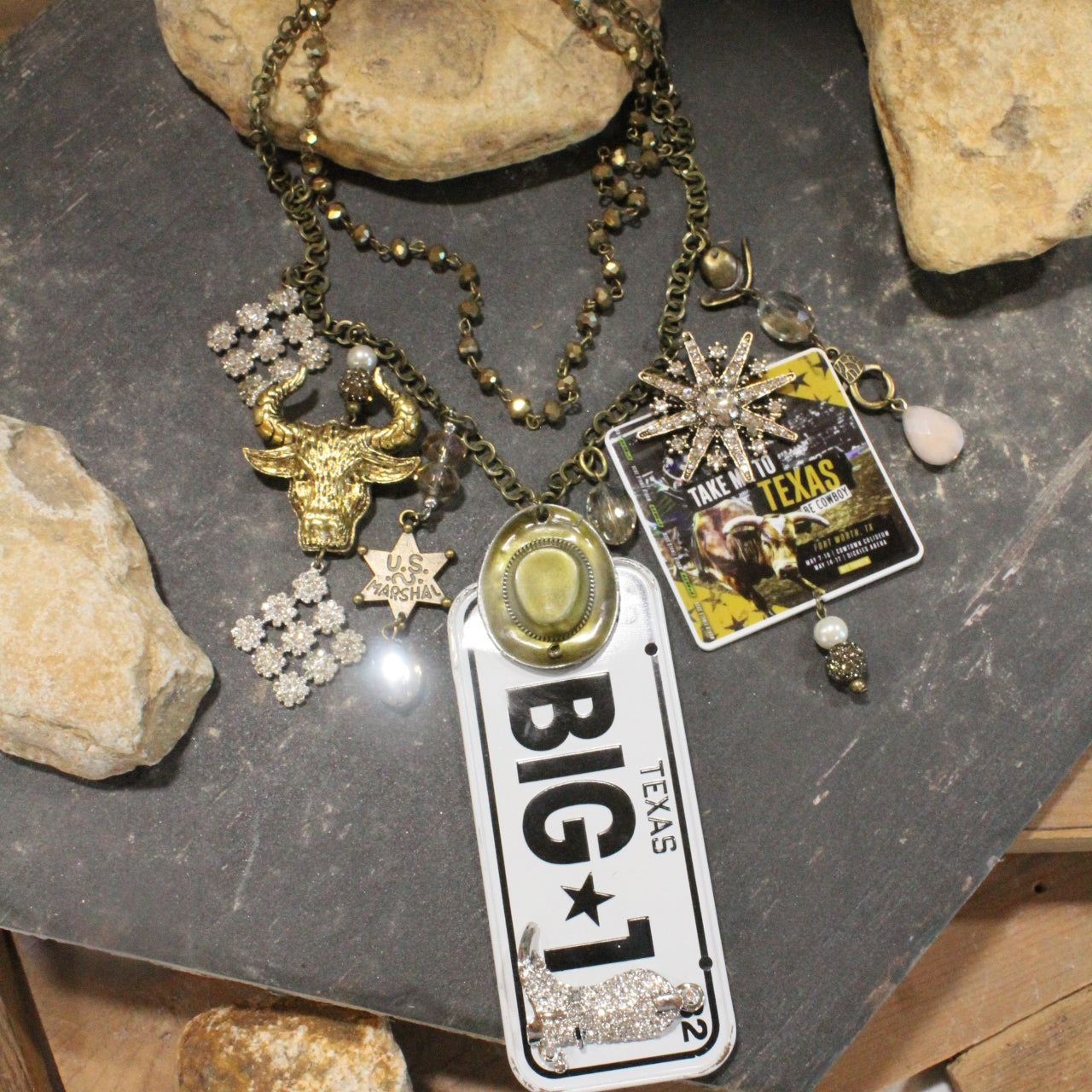 Travel Time Texas Style "BIG 1" Necklace