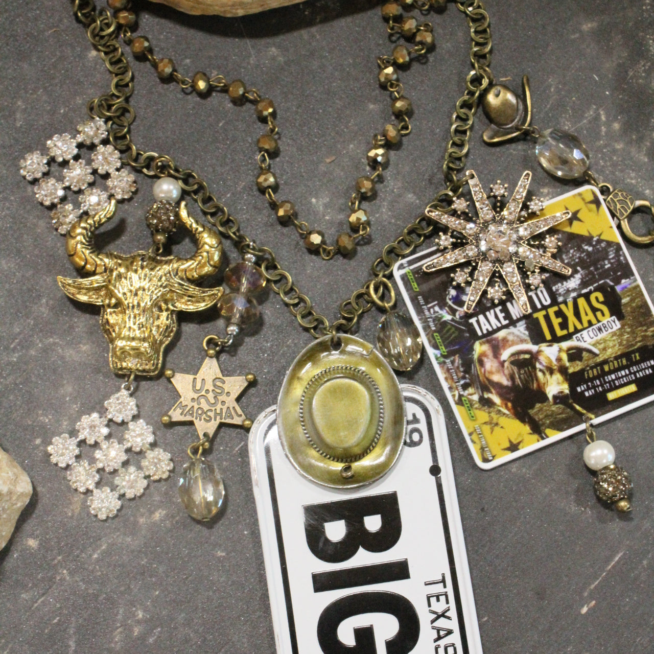 Travel Time Texas Style "BIG 1" Necklace