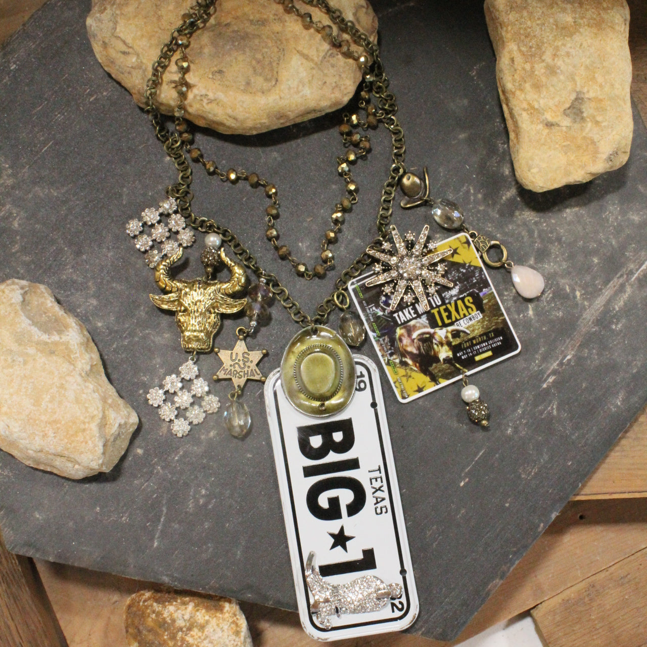 Travel Time Texas Style "BIG 1" Necklace