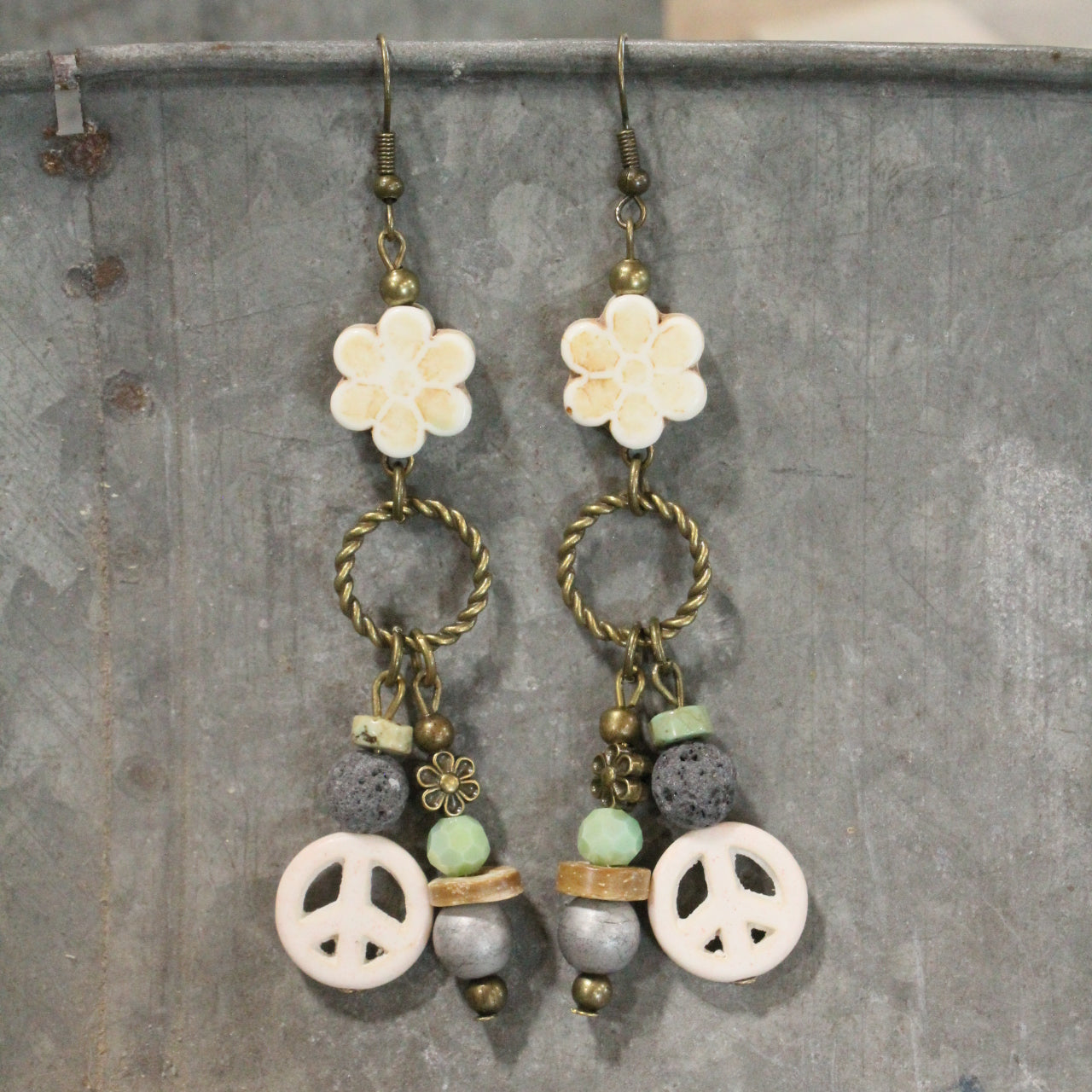 The Power Of Peace Dangle Earrings
