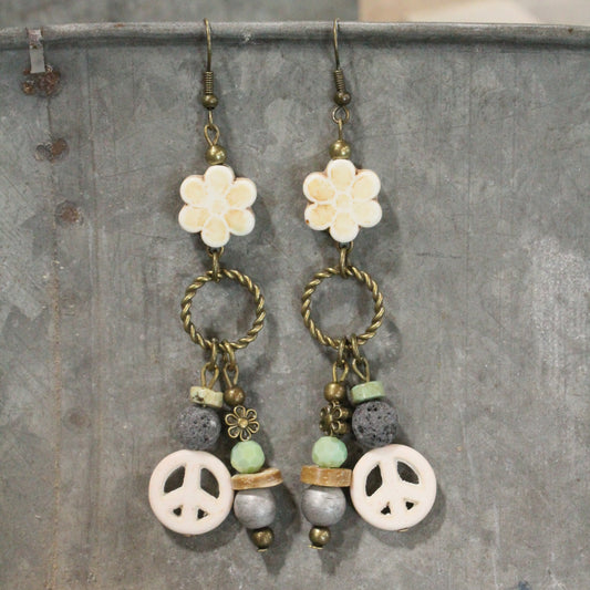 The Power Of Peace Dangle Earrings