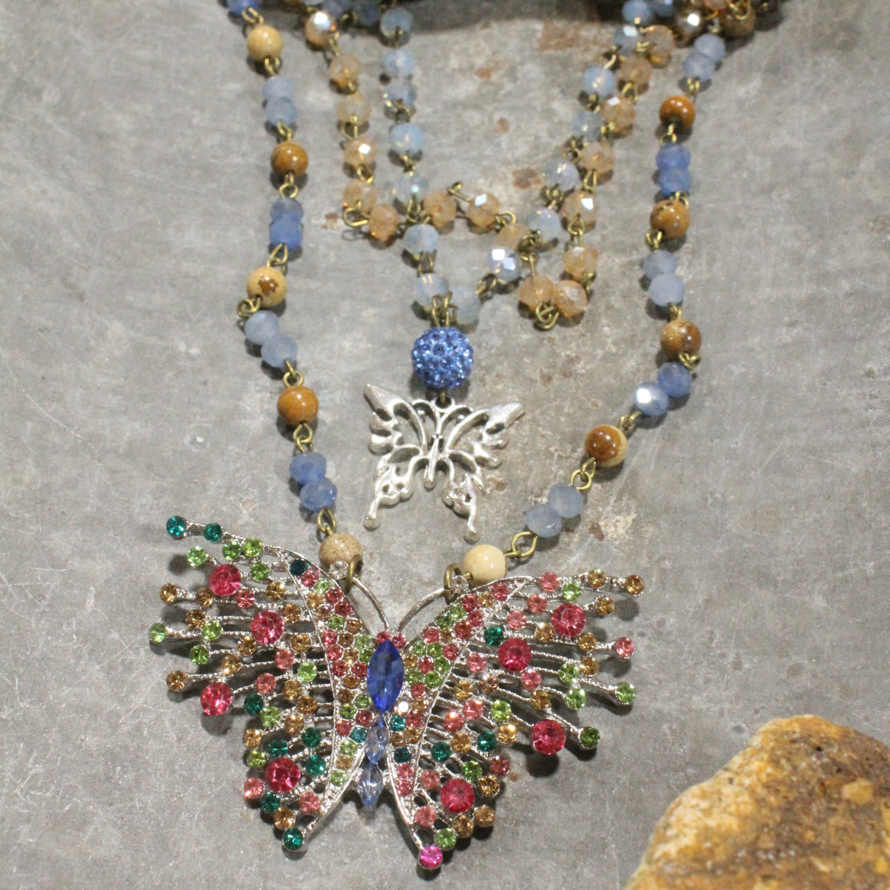 Gliding By Butterfly Layered Necklace