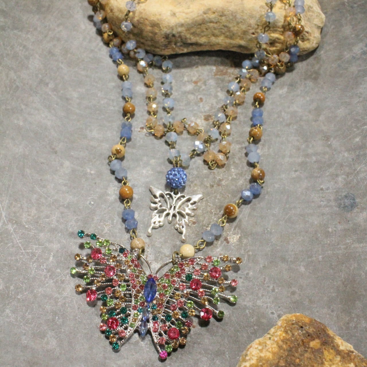 Gliding By Butterfly Layered Necklace