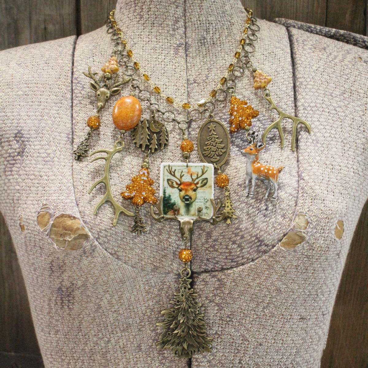 Golden Glow In The Meadow Charm'd Necklace