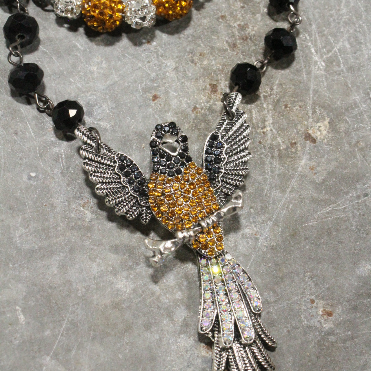 On Her Perch Golden Bird Layered Necklace