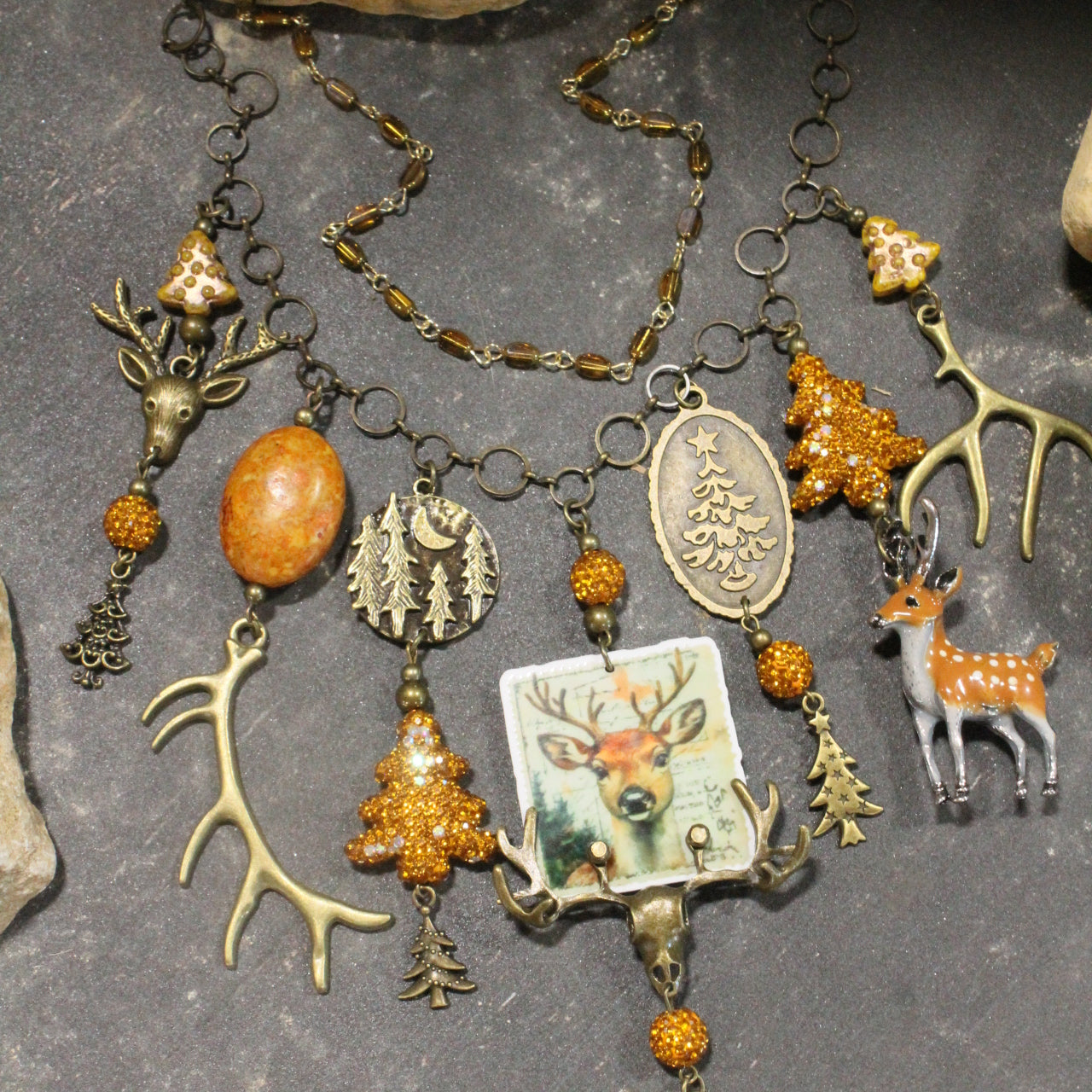 Golden Glow In The Meadow Charm'd Necklace