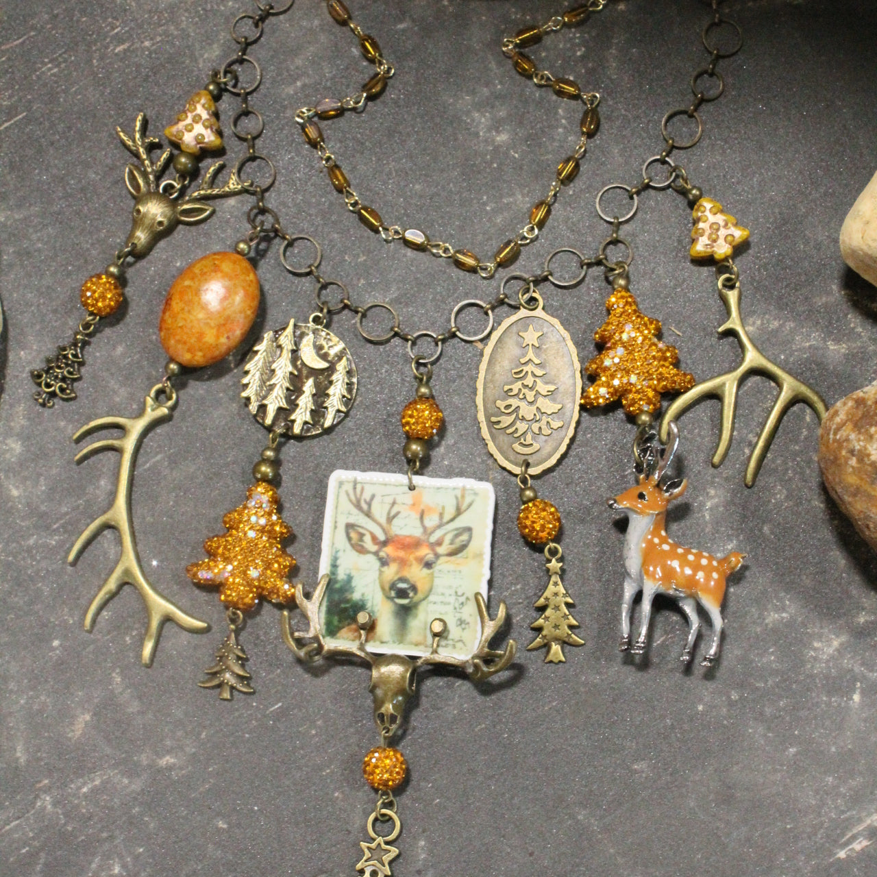 Golden Glow In The Meadow Charm'd Necklace