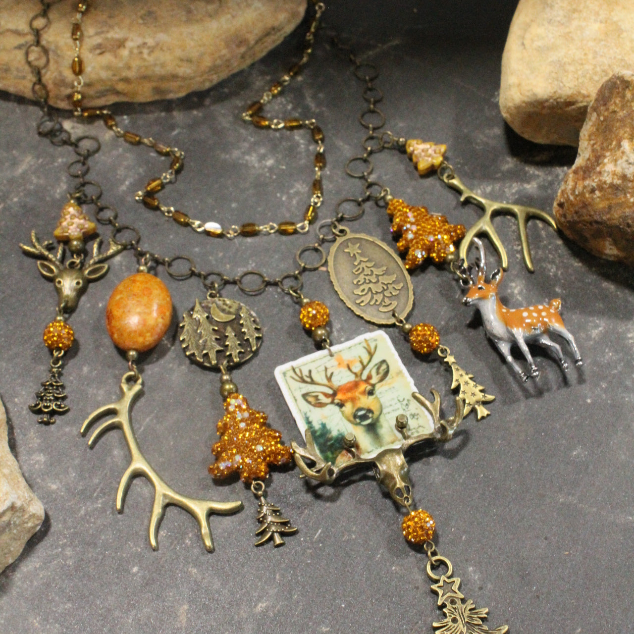 Golden Glow In The Meadow Charm'd Necklace