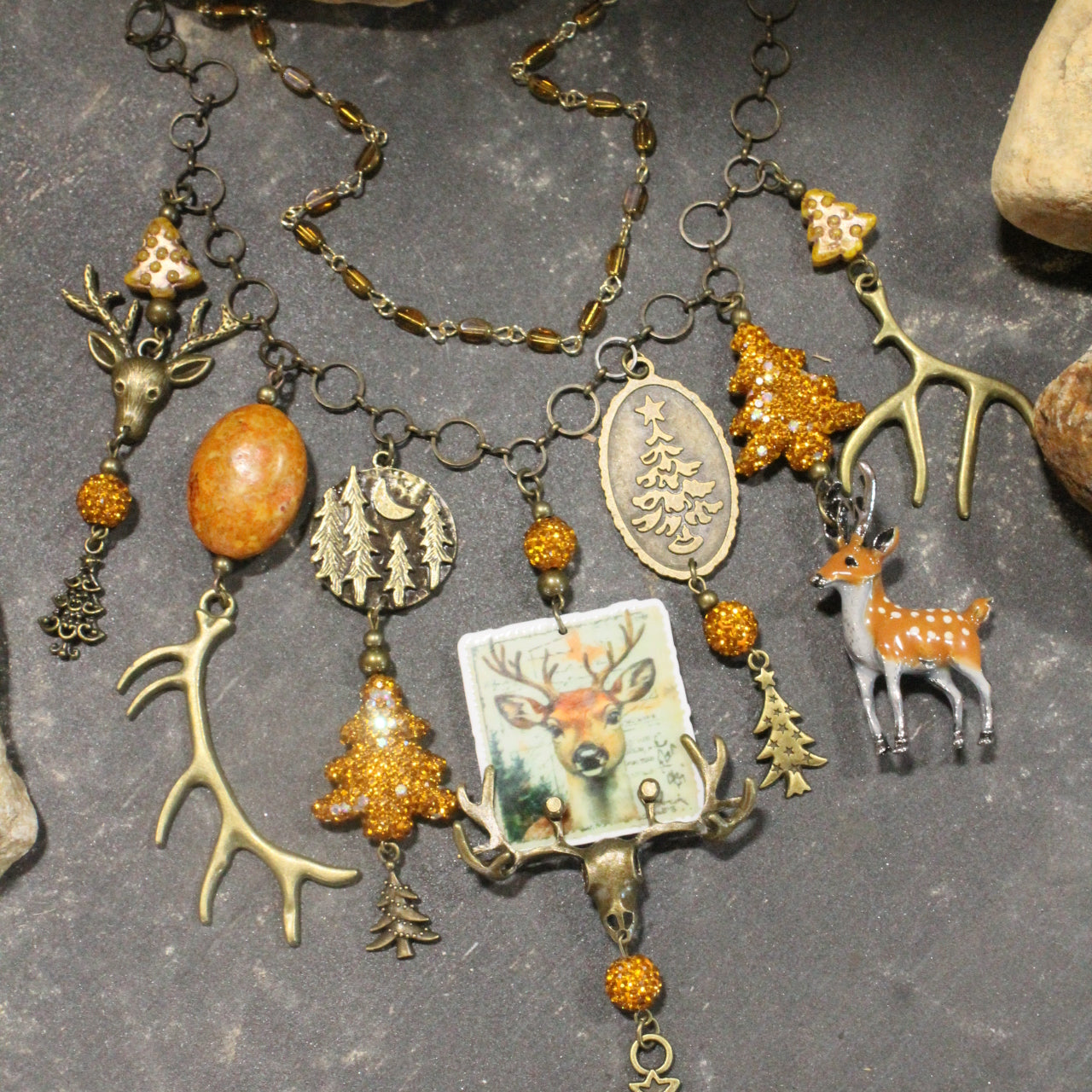 Golden Glow In The Meadow Charm'd Necklace