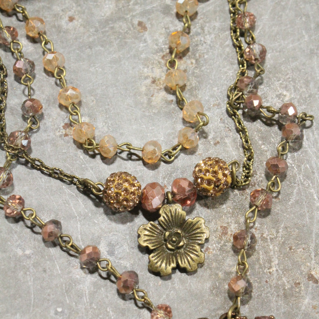 Ready For Blooms Blush Layered Necklace