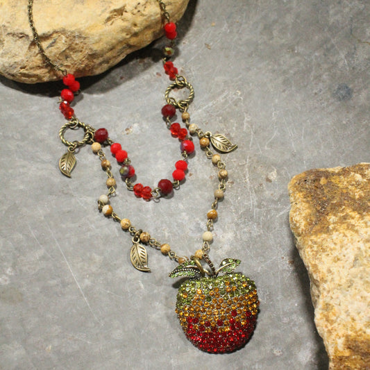 Fresh Picked From The Top Of The Apple Tree Necklace