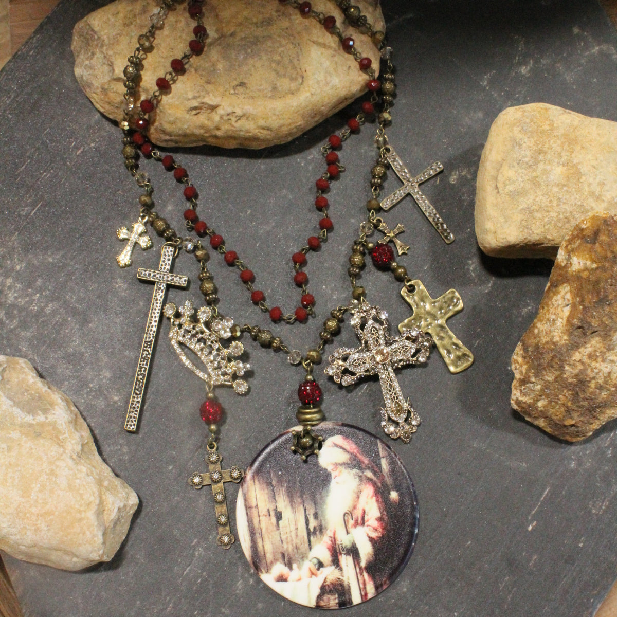 Our Saviors Birth Charm'd Necklace