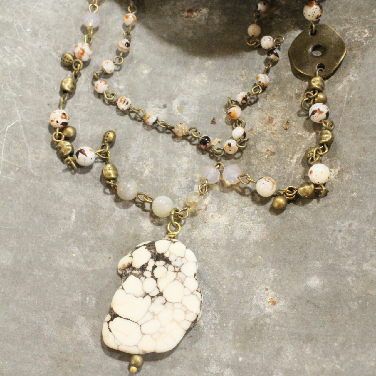 Layers Of Rock Natural Colors Necklace