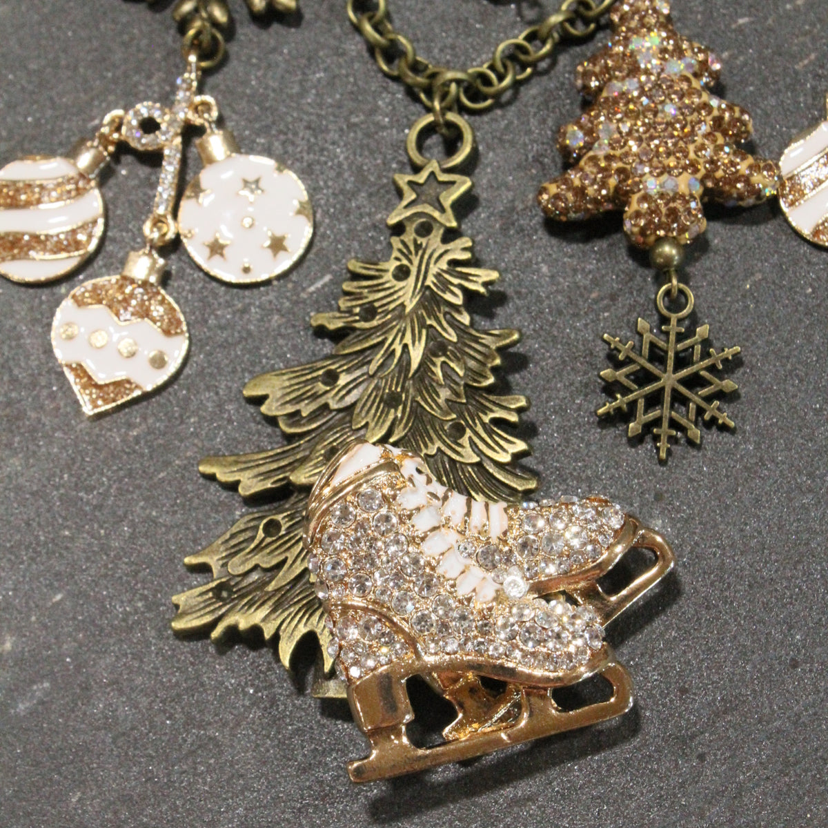 Meet Me At The Ice Rink Charm'd Necklace
