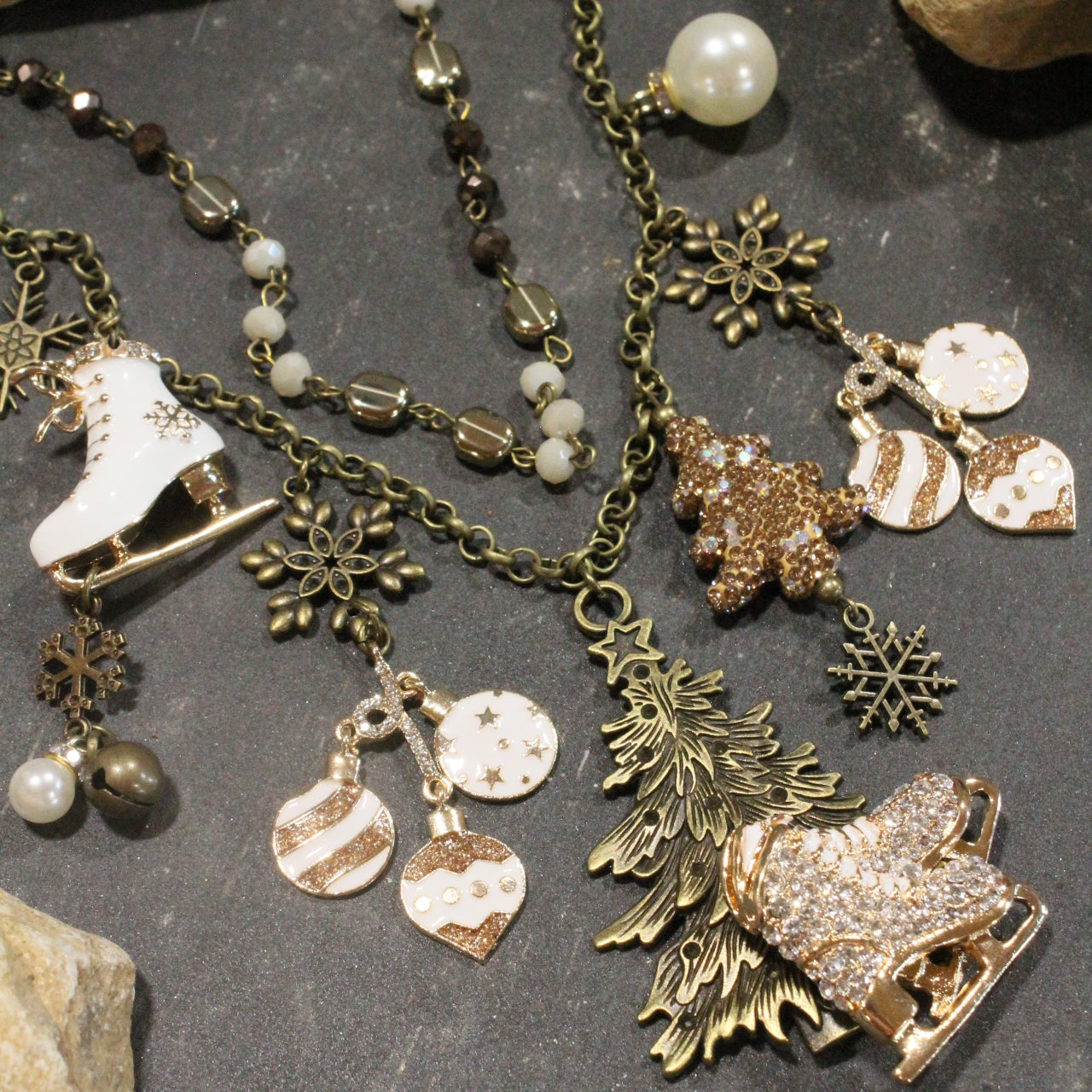 Meet Me At The Ice Rink Charm'd Necklace