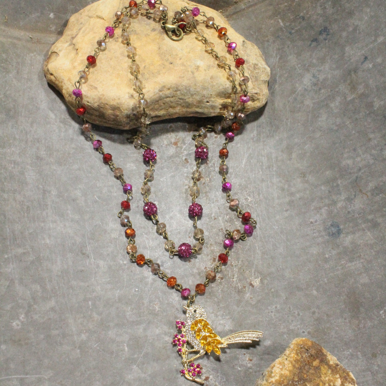 Sweet Songs Of Summer Layered Bird Necklace