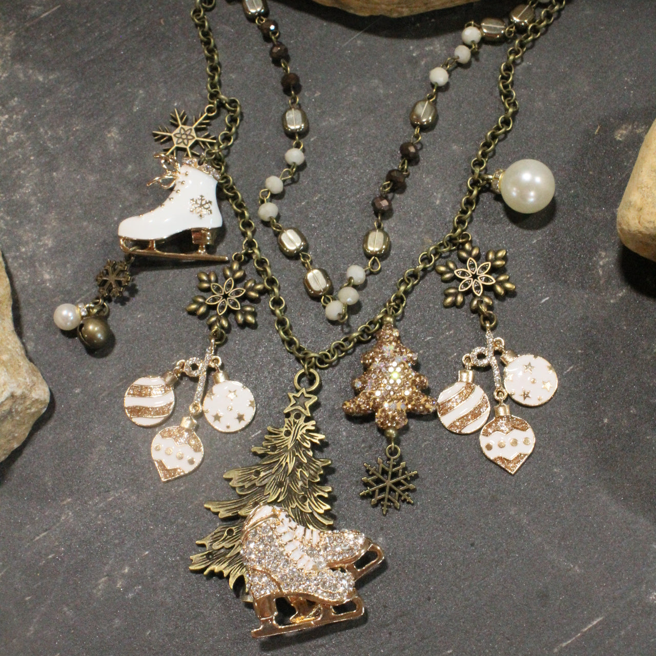 Meet Me At The Ice Rink Charm'd Necklace