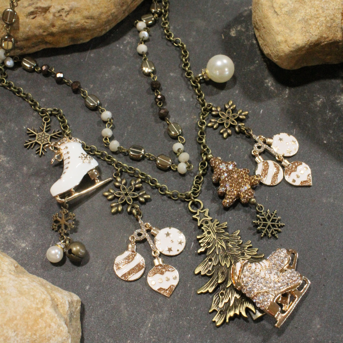 Meet Me At The Ice Rink Charm'd Necklace