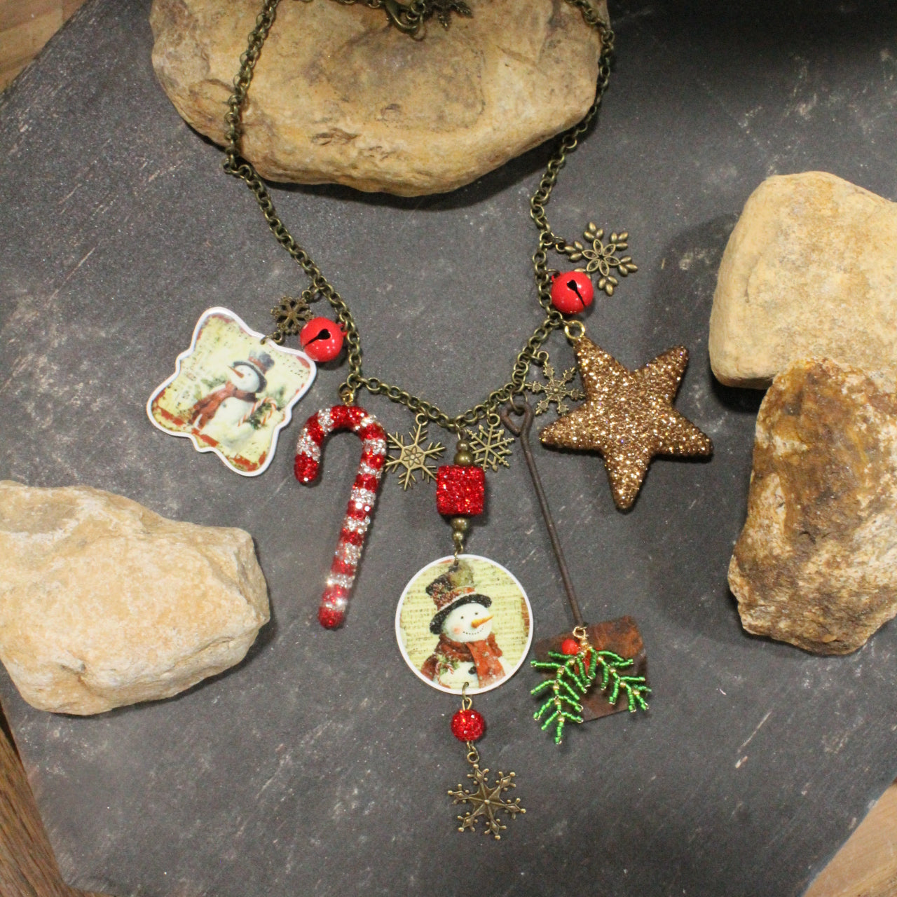 Let's Build A Snowman Charm'd Necklace