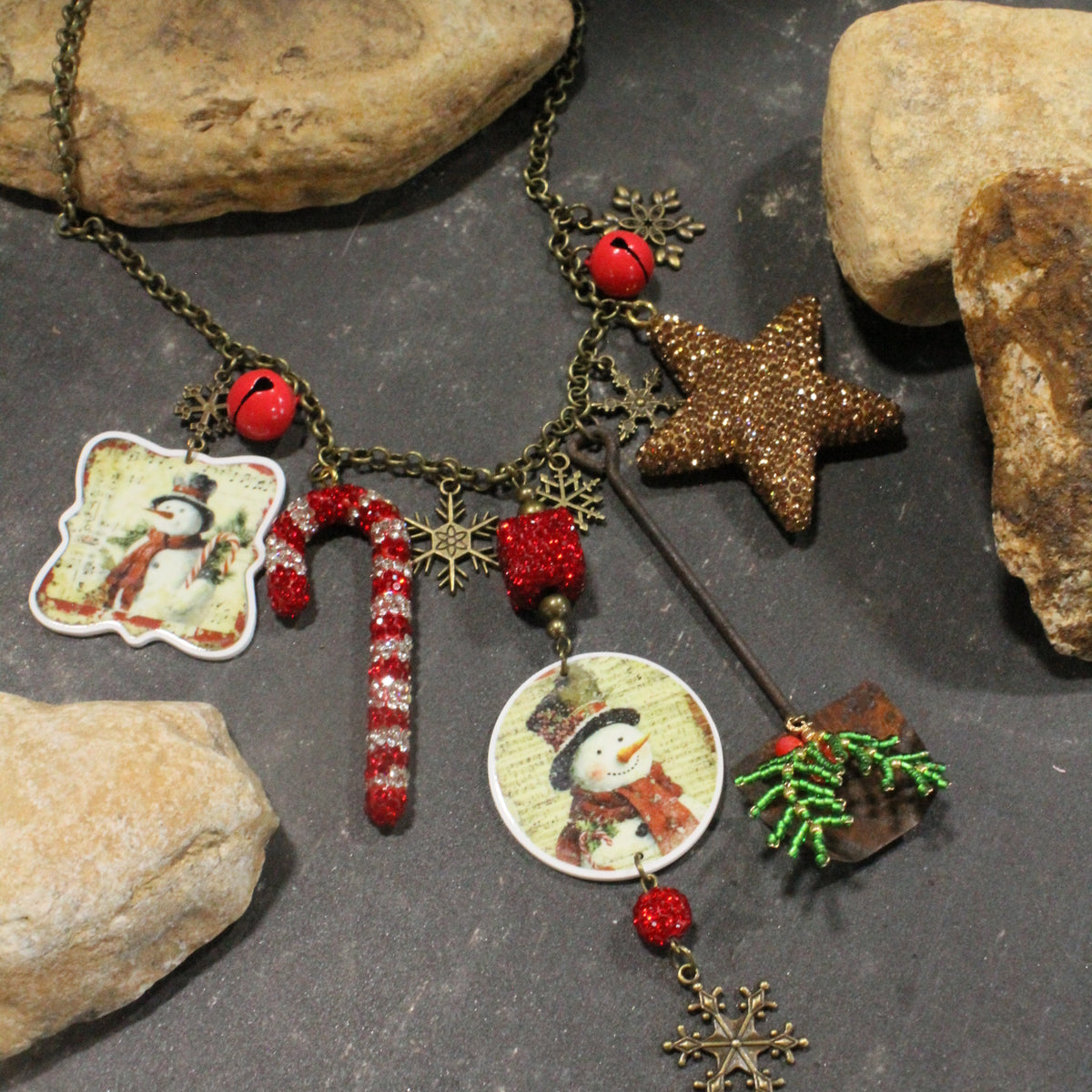 Let's Build A Snowman Charm'd Necklace
