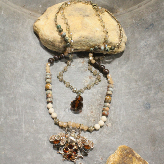 Buzzing Along Topaz Layered Necklace