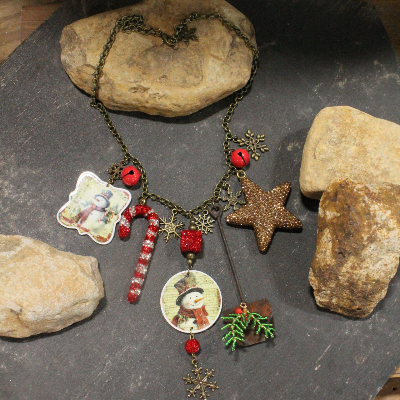 Let's Build A Snowman Charm'd Necklace