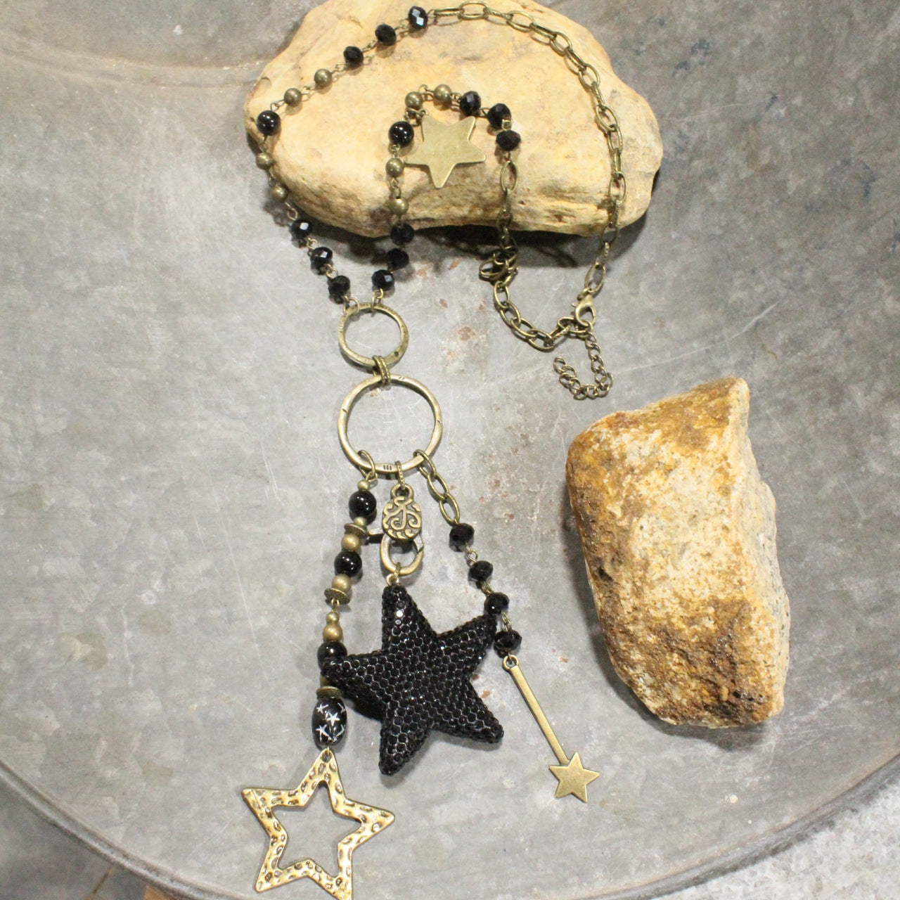 Black As The Night Sky Star Necklace