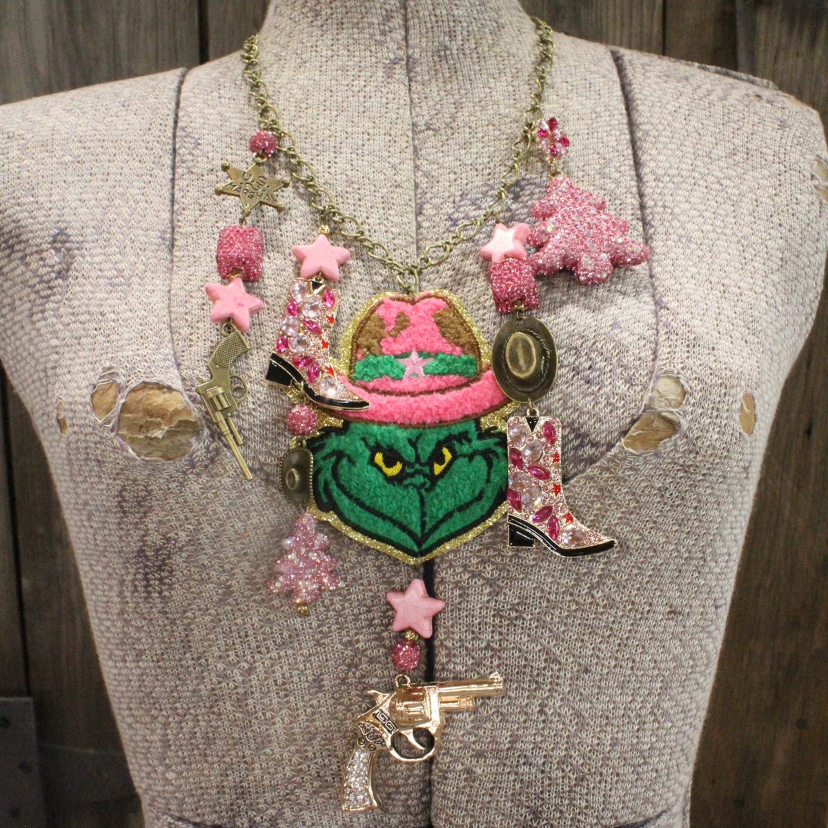 Grinch Gone U.S. Marshal Charm'd Necklace