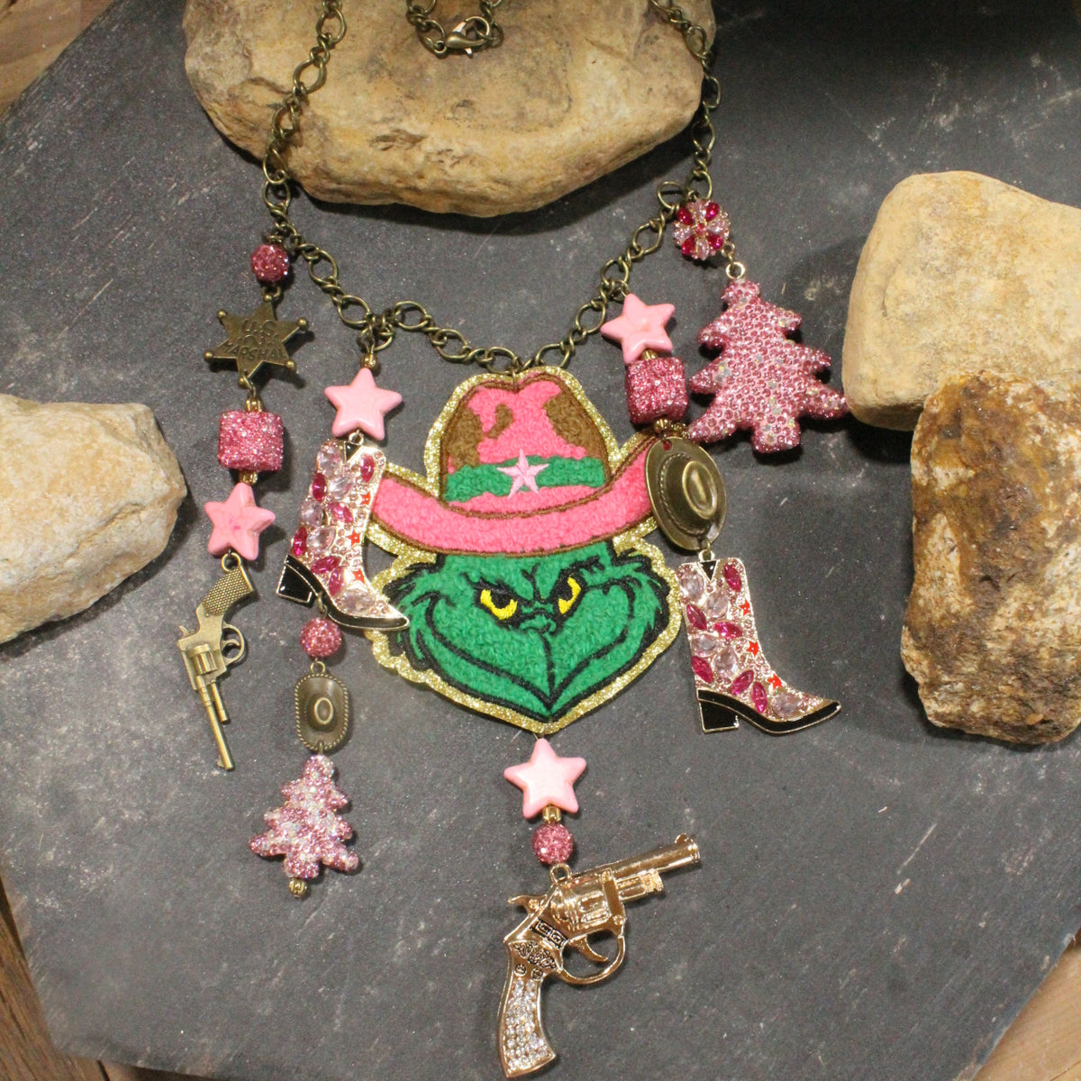 Grinch Gone U.S. Marshal Charm'd Necklace