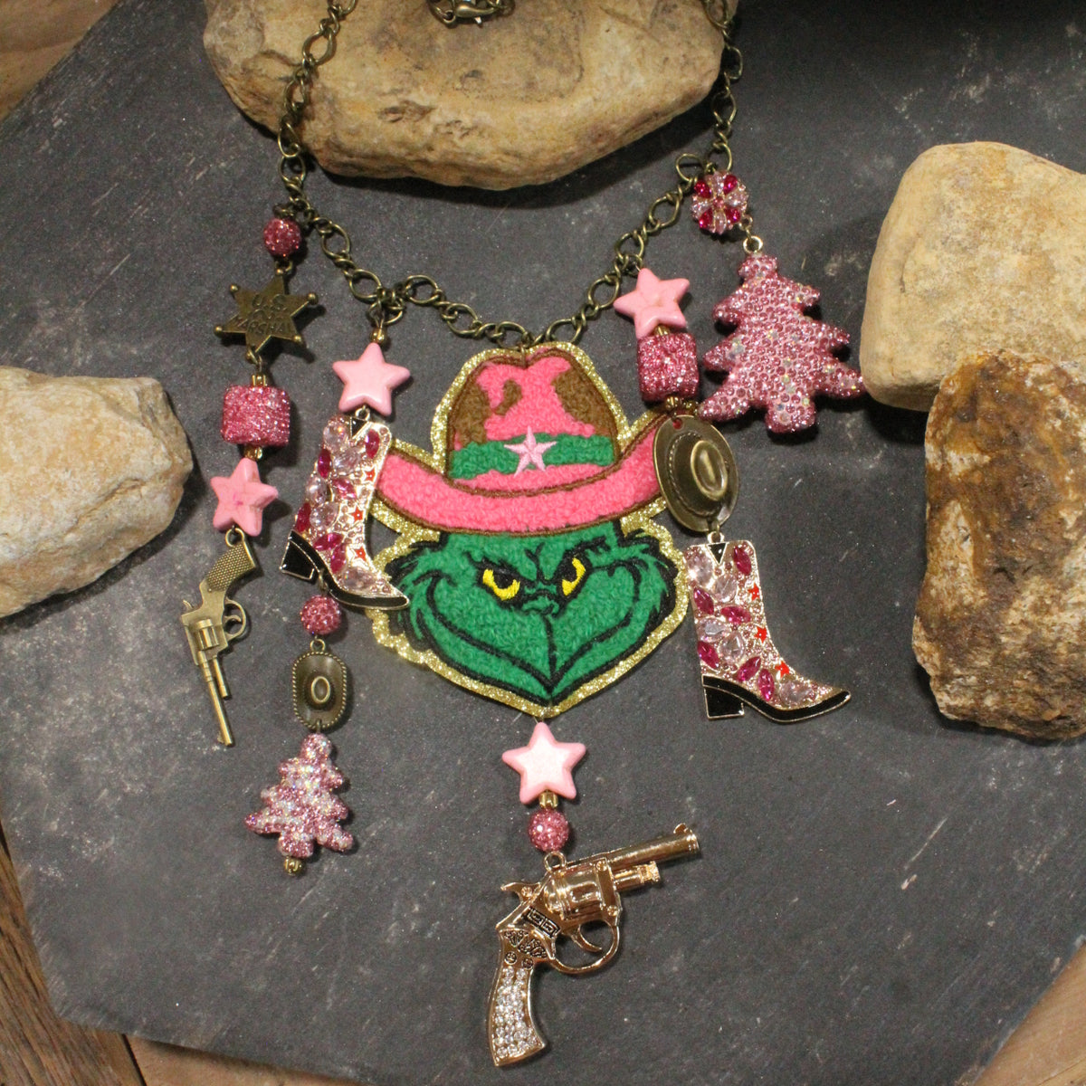 Grinch Gone U.S. Marshal Charm'd Necklace