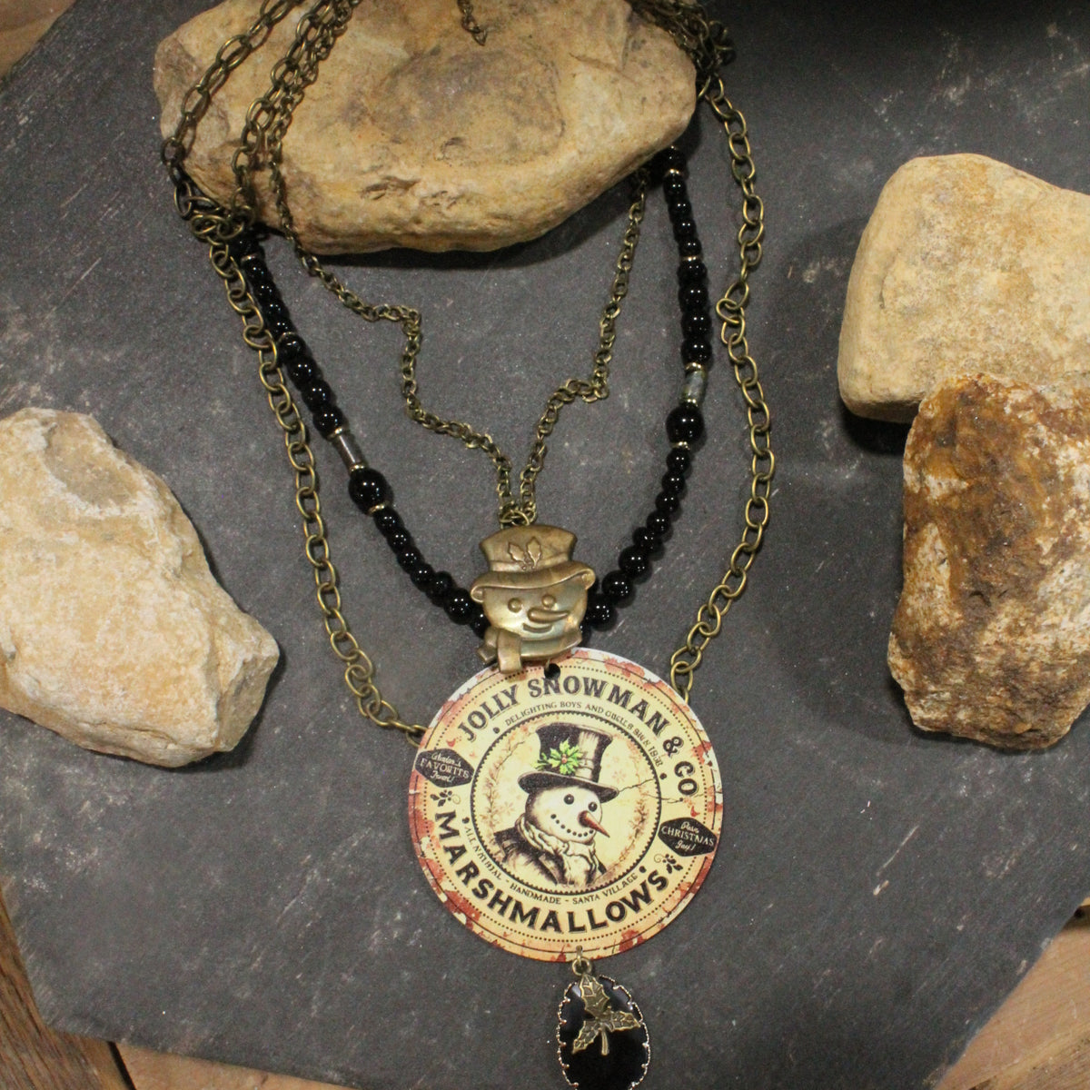 Jolly Snowman And Co. Layered Necklace