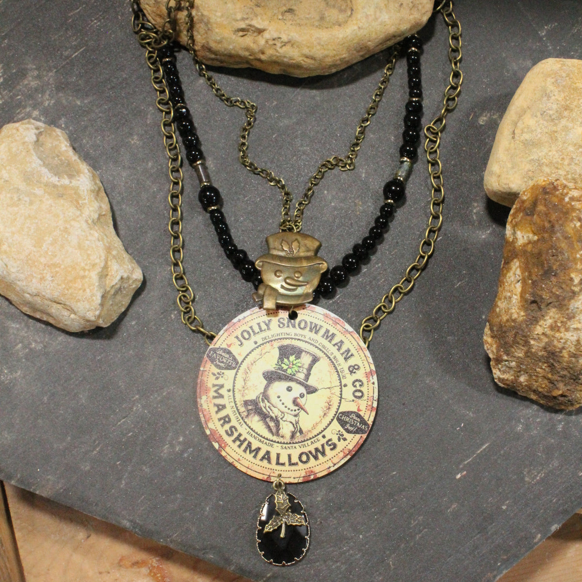 Jolly Snowman And Co. Layered Necklace