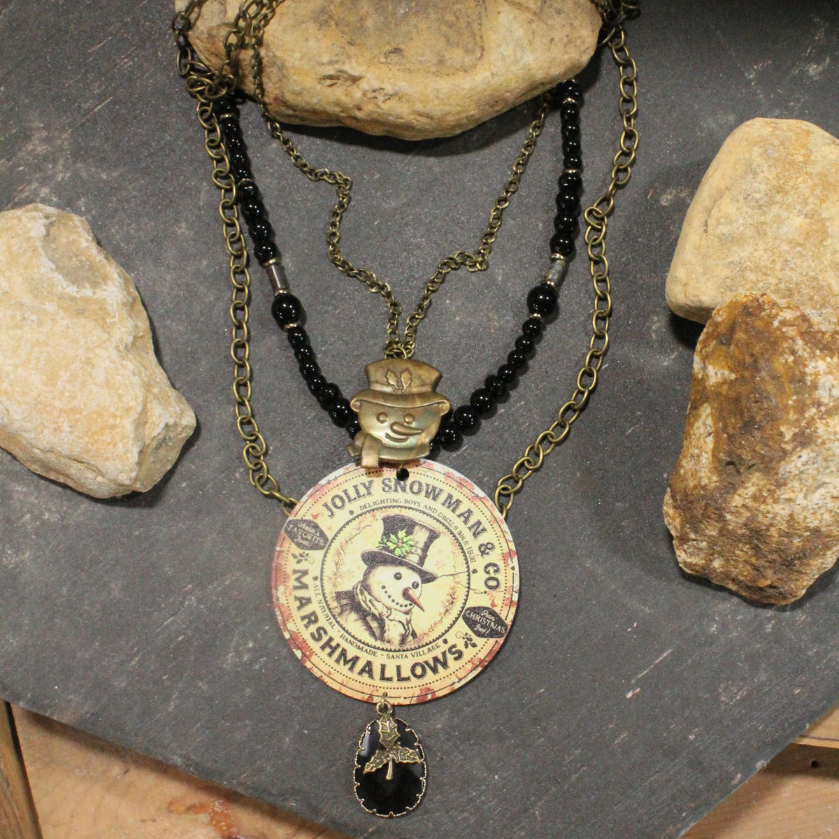 Jolly Snowman And Co. Layered Necklace