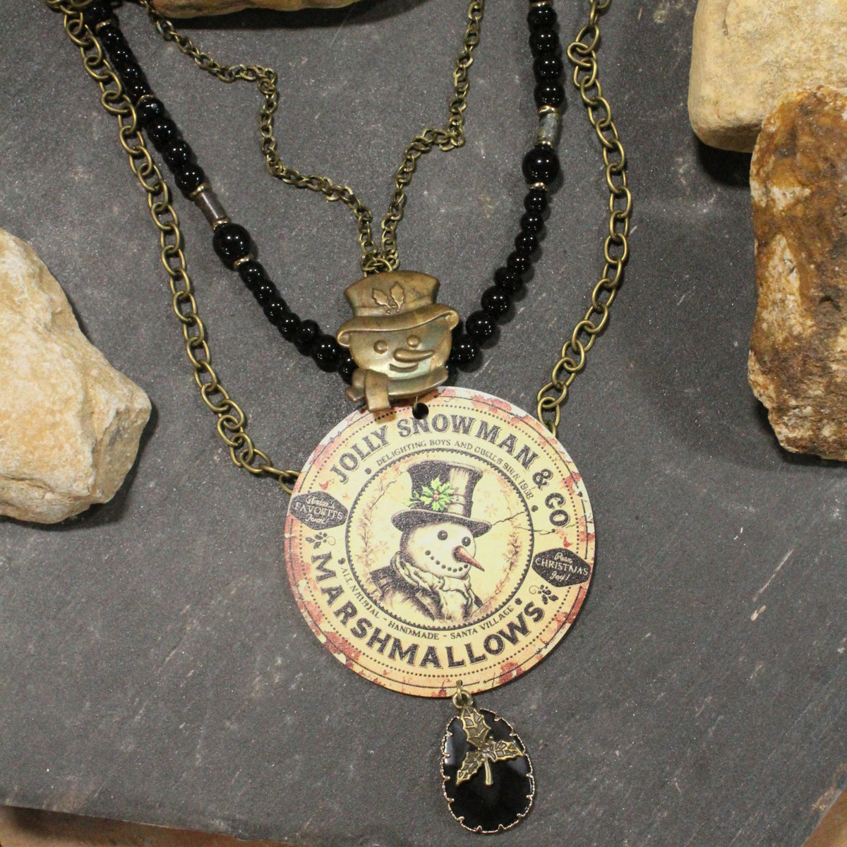 Jolly Snowman And Co. Layered Necklace