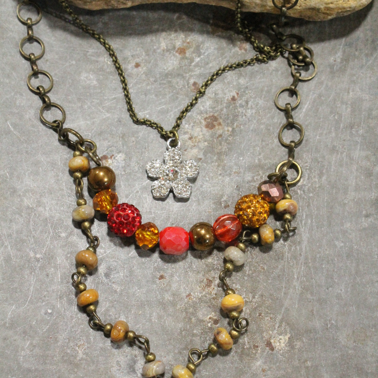 Robin Red Breast Layered Necklace