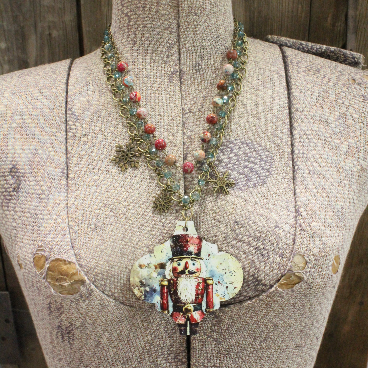 Standing At Attention Nutcracker Layered Necklace
