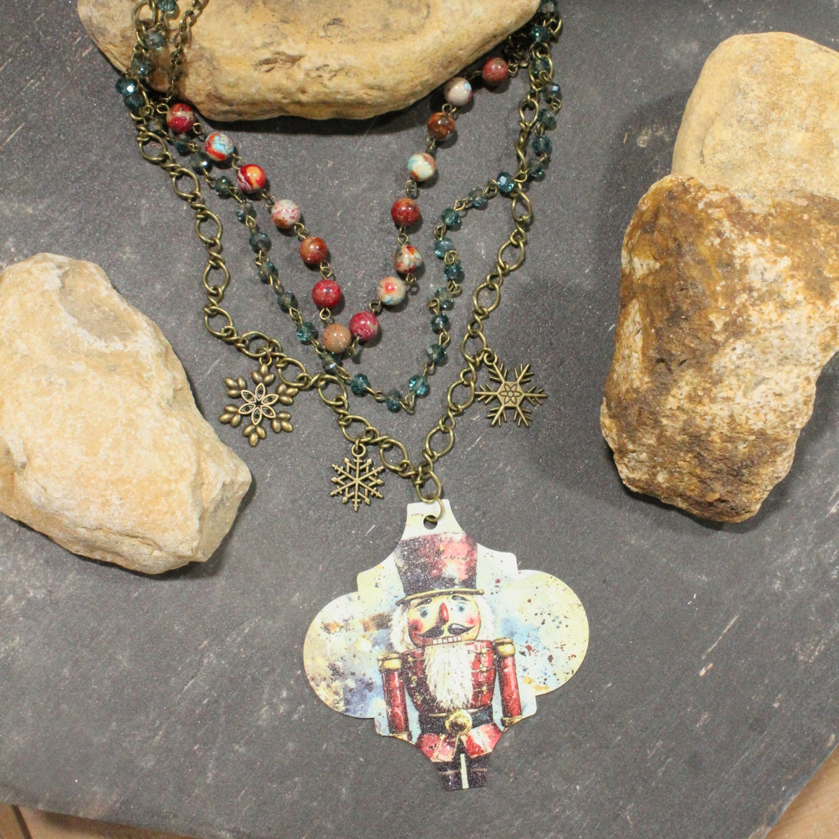 Standing At Attention Nutcracker Layered Necklace