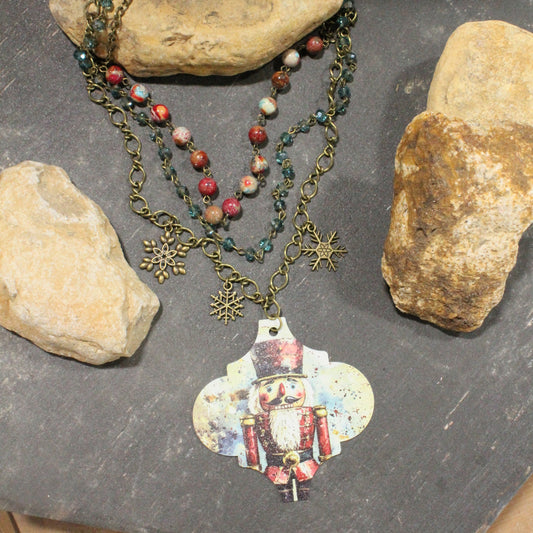 Standing At Attention Nutcracker Layered Necklace