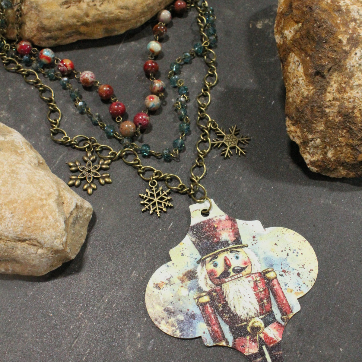 Standing At Attention Nutcracker Layered Necklace