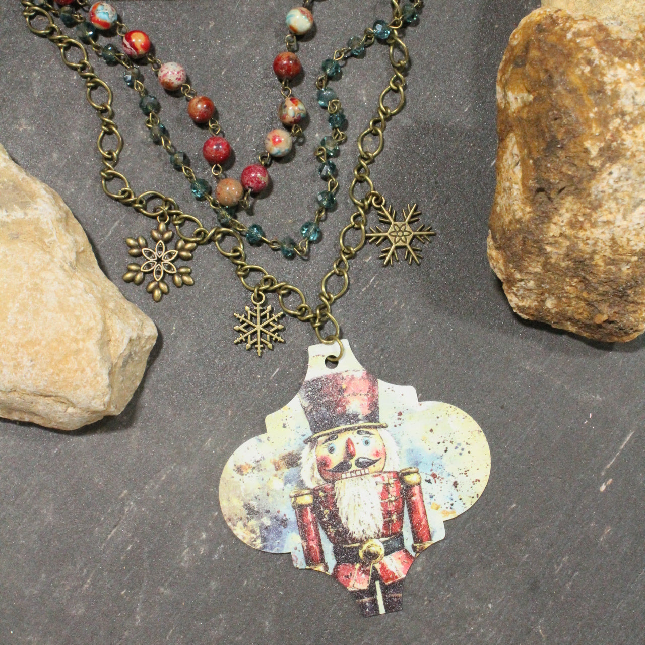 Standing At Attention Nutcracker Layered Necklace