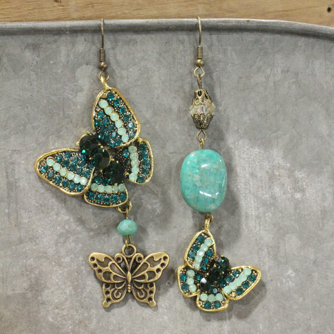 I Can Fly Jade Butterfly Dangle Earrings