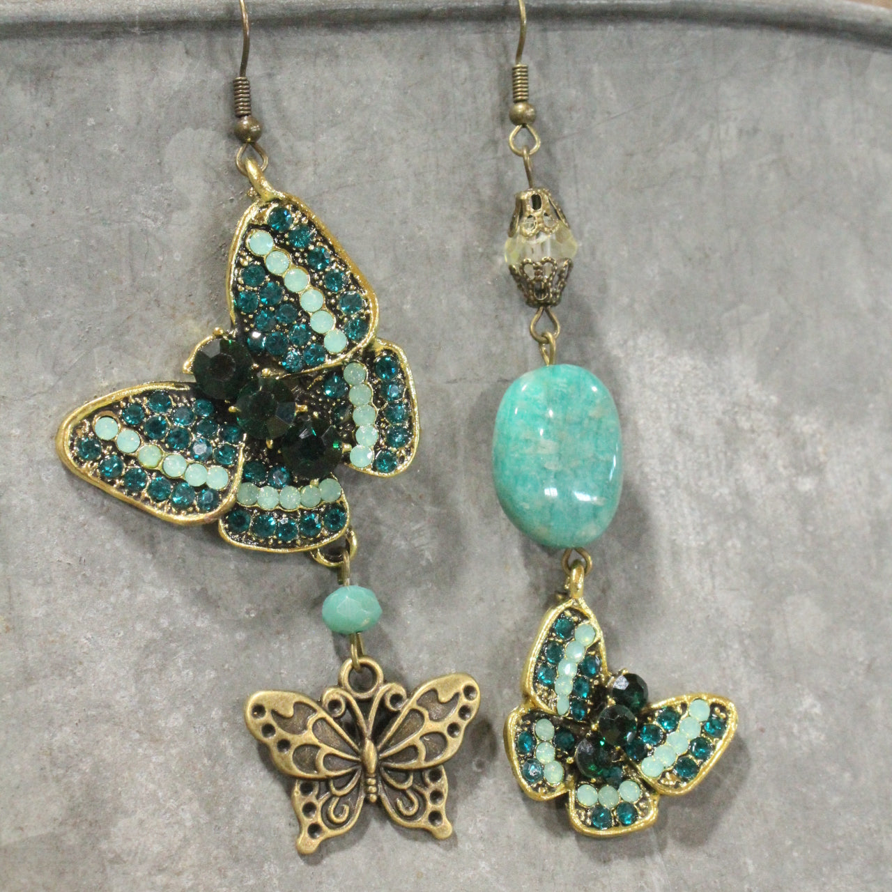 I Can Fly Jade Butterfly Dangle Earrings