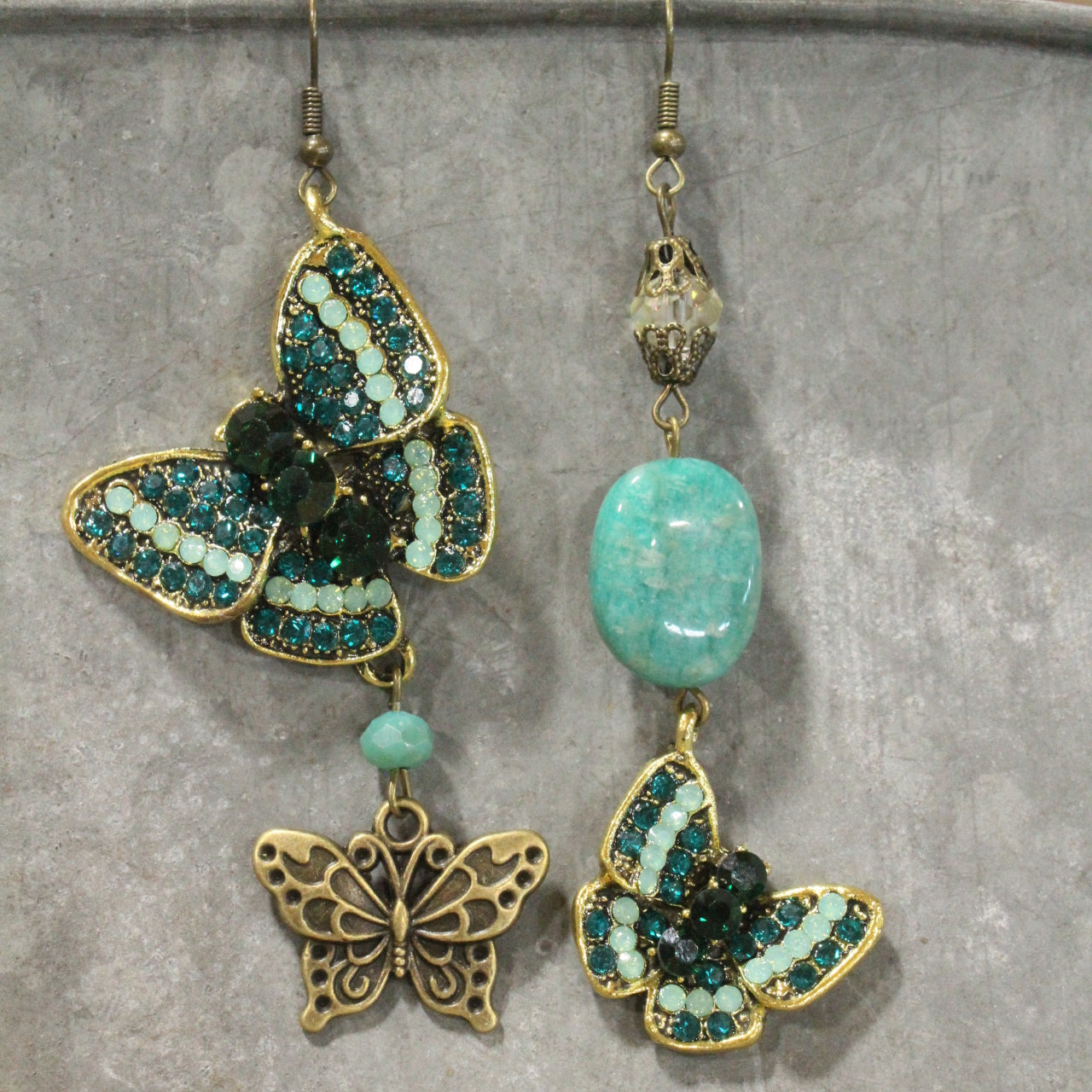 I Can Fly Jade Butterfly Dangle Earrings
